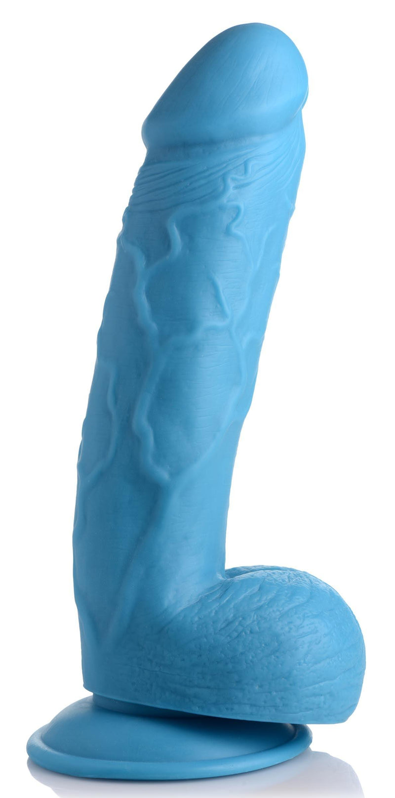 8.25 Inch Realistic Dildo with Balls - Blue - The Dildo Hub