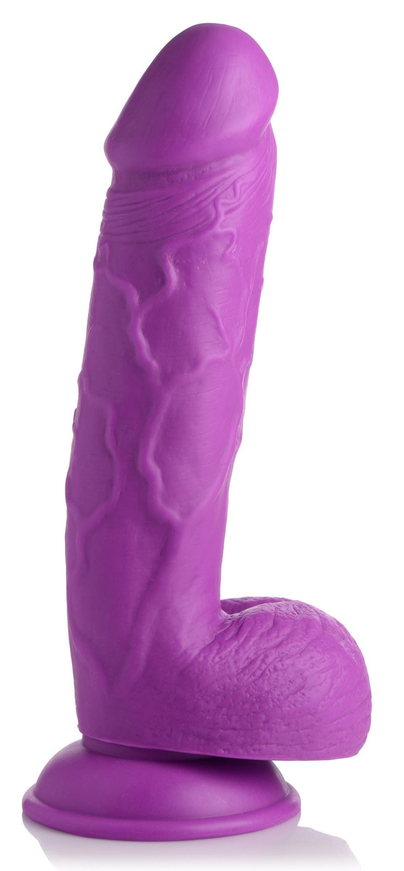 8.25 Inch Realistic Dildo with Balls - Purple - The Dildo Hub