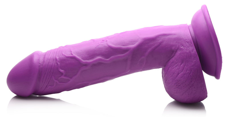 8.25 Inch Realistic Dildo with Balls - Purple - The Dildo Hub