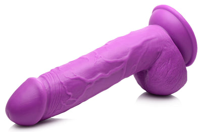 8.25 Inch Realistic Dildo with Balls - Purple - The Dildo Hub