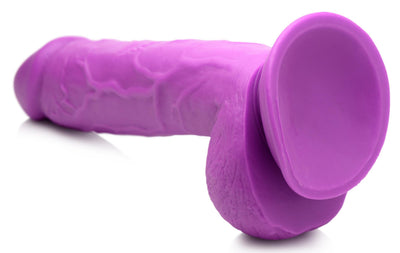 8.25 Inch Realistic Dildo with Balls - Purple - The Dildo Hub