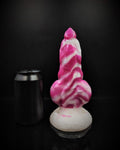 Custom Akita Dog Knot Dildo in Platinum Silicone