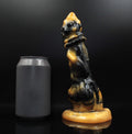 Custom TIGER Animal Dildo w/ Knot in Platinum Silicone