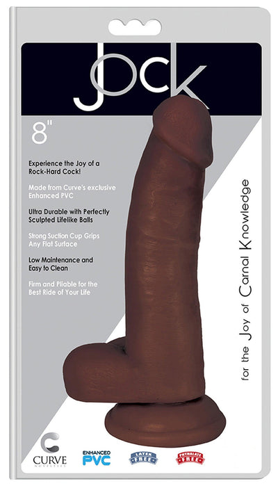 8 Inch Brown Jock | Realistic Dildo - Small Realistic Dildo - Lifelike Dildo - The Dildo Hub