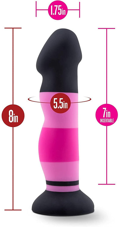 8 Inch D4 Sexy In Pink Silicone G-Spot Dildo With Suction Cup Base - The Dildo Hub