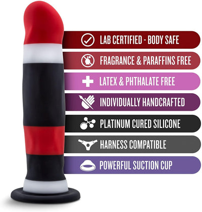 8 Inch D5 Sin City Silicone Dildo With Suction Cup Base - The Dildo Hub