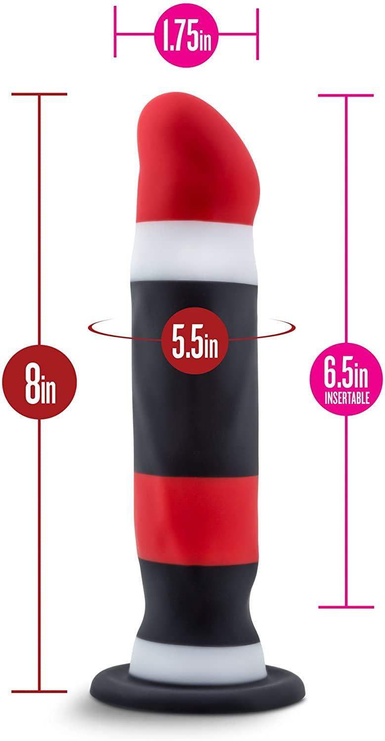 8 Inch D5 Sin City Silicone Dildo With Suction Cup Base - The Dildo Hub
