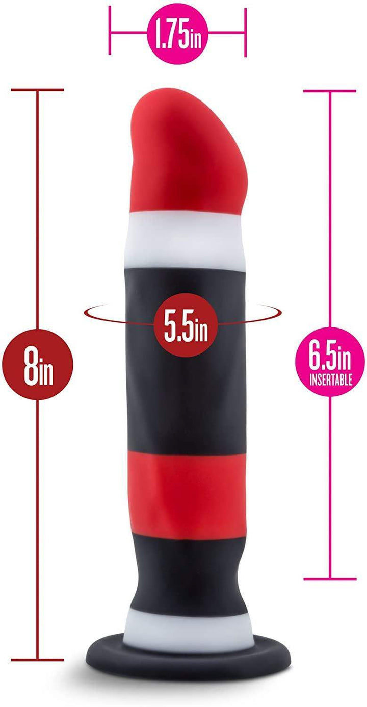 8 Inch D5 Sin City Silicone Dildo With Suction Cup Base - The Dildo Hub