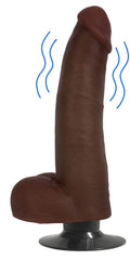 8 Inch Dark Jock | Realistic Vibrating Dildo with Balls