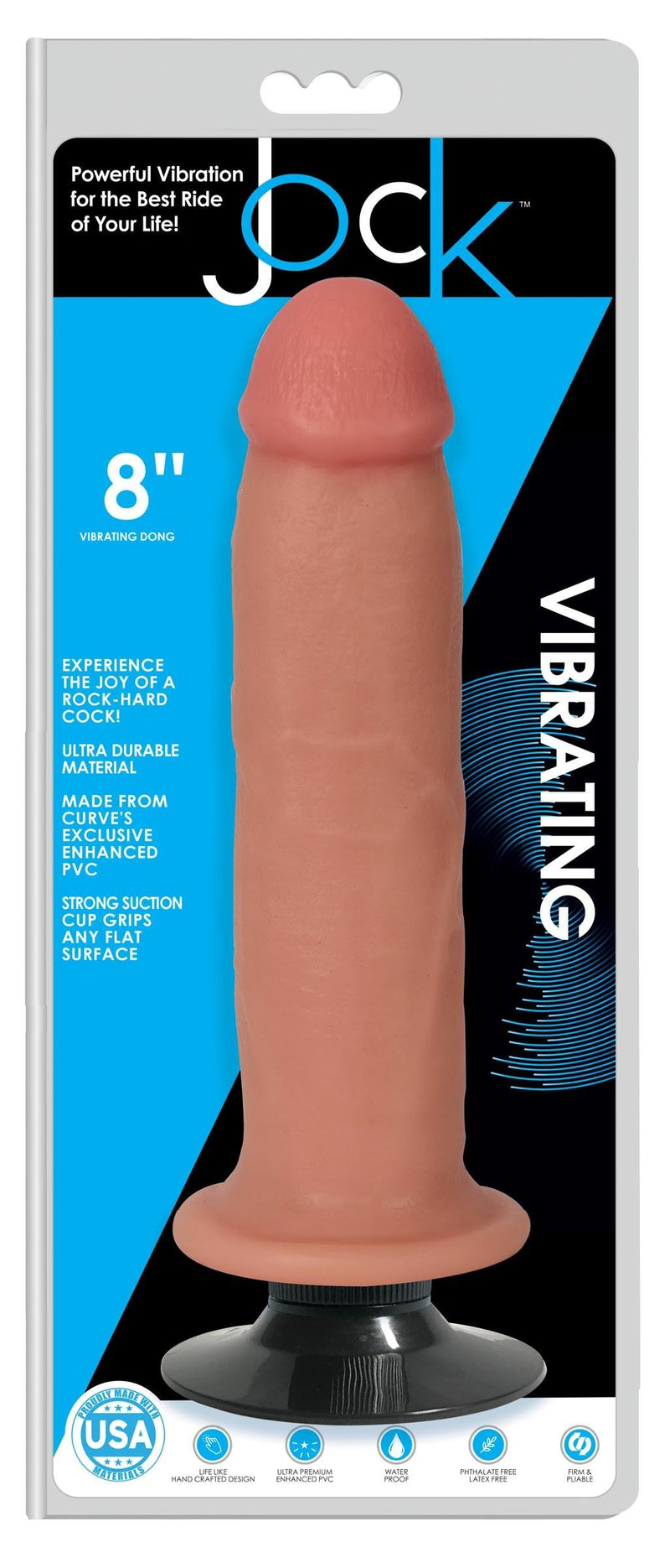 8 Inch Jock Light | Big Realistic Vibrating Dildo - The Dildo Hub