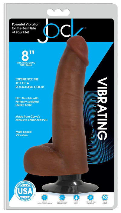 8 Inch Jock | Realistic Vibrating Dildo with Balls - The Dildo Hub