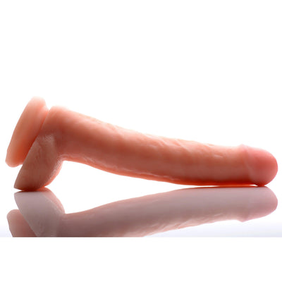 8 Inch Slim Realistic Dildo with Balls- Flesh - The Dildo Hub