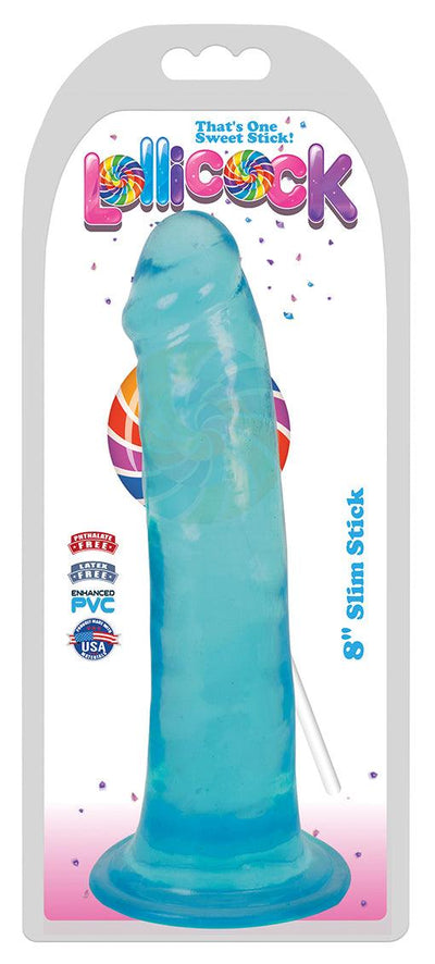 8 Inch Slim Stick Berry Ice Dildo - The Dildo Hub