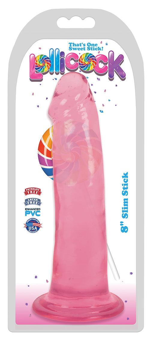 8 Inch Slim Stick Cherry Ice Dildo - The Dildo Hub