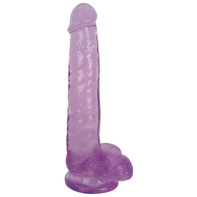 8 Inch Slim Stick with Balls Grape Ice Dildo - The Dildo Hub