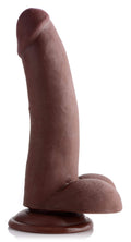 8 Inch Ultra Realistic Dual Layer Suction Cup Dildo- Dark Skin Tone