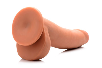 8 Inch Ultra Realistic Dual Layer Suction Cup Dildo- Medium Skin Tone - The Dildo Hub