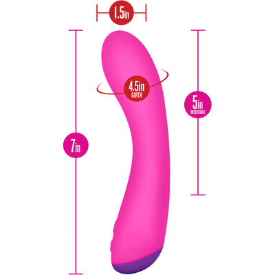 Aria Magnify Luxurious Silicone G-Spot Vibrator | Blush  from thedildohub.com