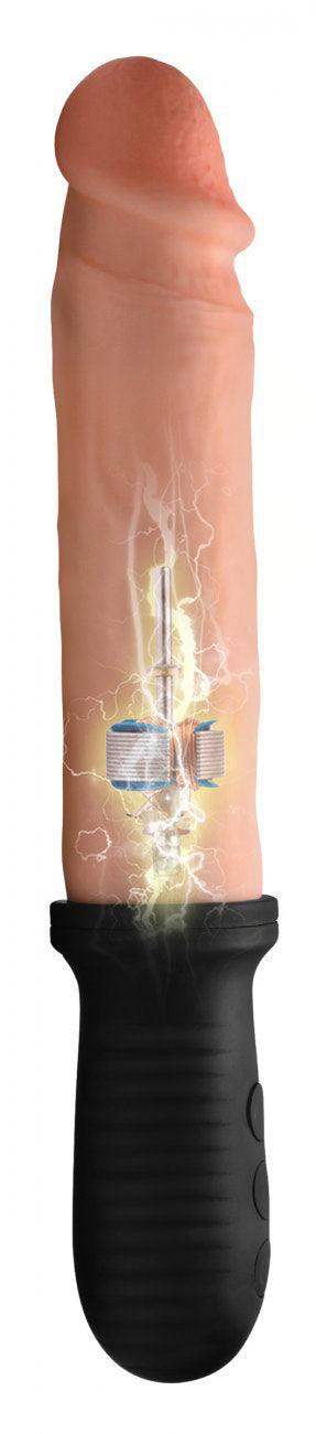 8X Auto Pounder Vibrating and Thrusting Dildo with Handle - Beige The Dildo Hub 8X Auto Pounder Vibrating and Thrusting Dildo with Handle - Beige The Dildo Hub