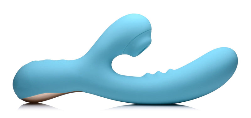 8X Silicone Suction Rabbit - Teal - The Dildo Hub