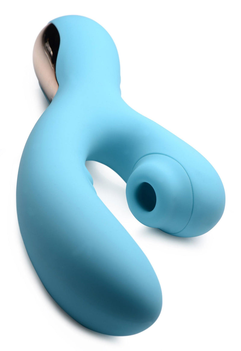 8X Silicone Suction Rabbit - Teal - The Dildo Hub