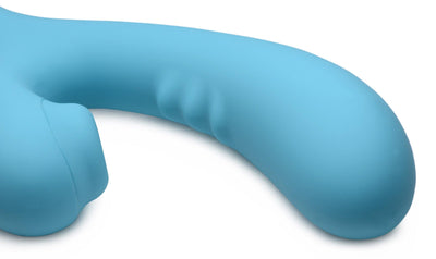 8X Silicone Suction Rabbit - Teal - The Dildo Hub