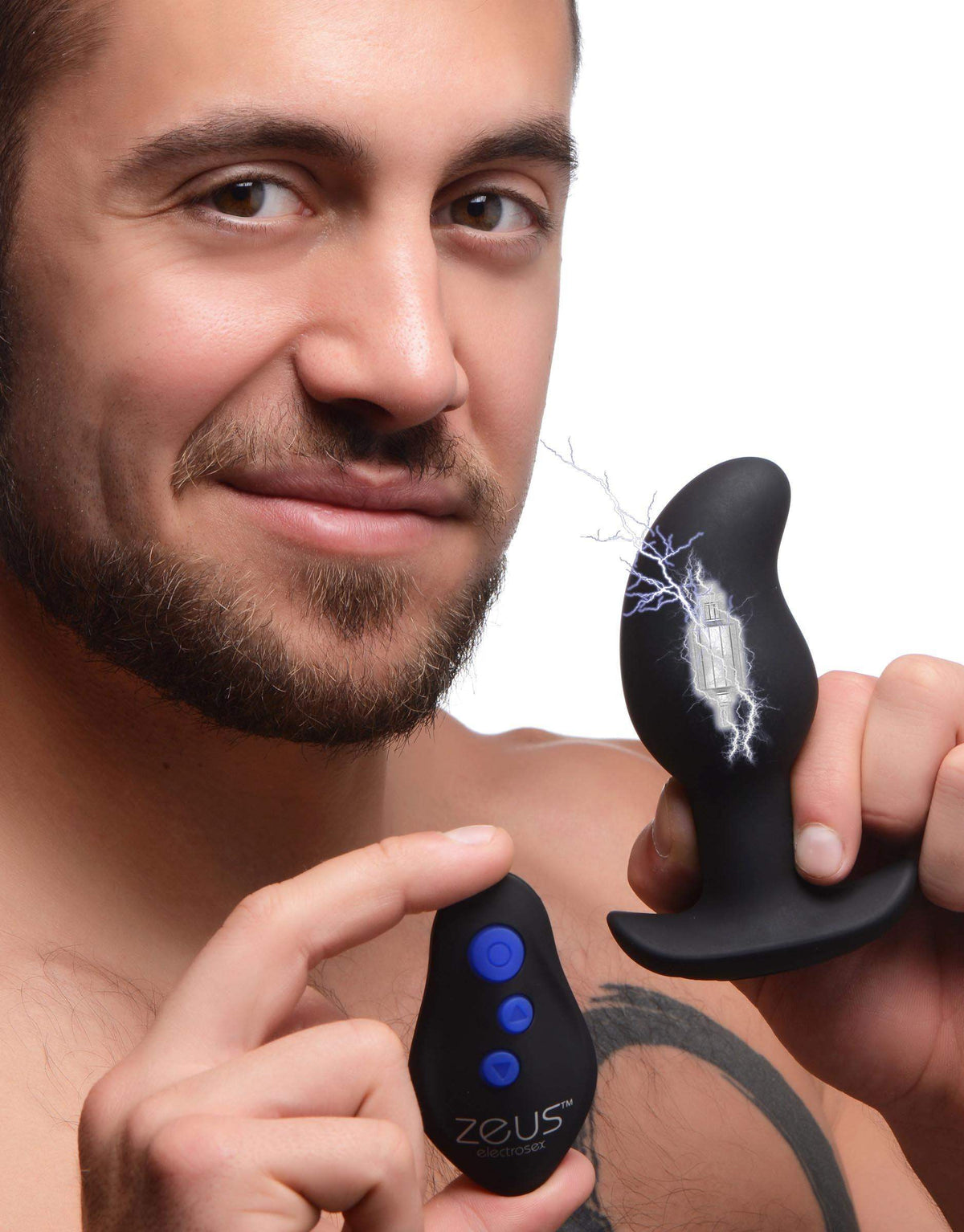 8X Volt Drop Vibrating and E-Stim Silicone Prostate Massager with Remote - The Dildo Hub