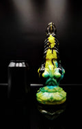 Custom CYRANO Dragon Dildo w/ Knot in Platinum Silicone