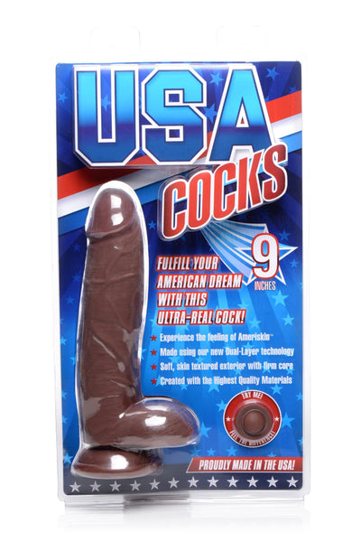 9 Inch Dark Dong | Large Realistic Dildo - Huge Realistic Dildo - Lifelike Dildo - The Dildo Hub