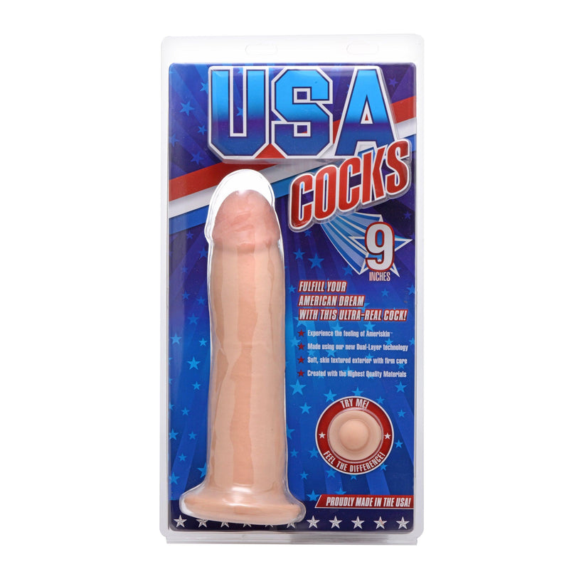 9 Inch Ultra Realistic Dual Layer Suction Cup Dildo without Balls - The Dildo Hub