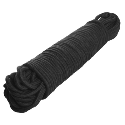 96 Foot Cotton Bondage Rope - Black - The Dildo Hub