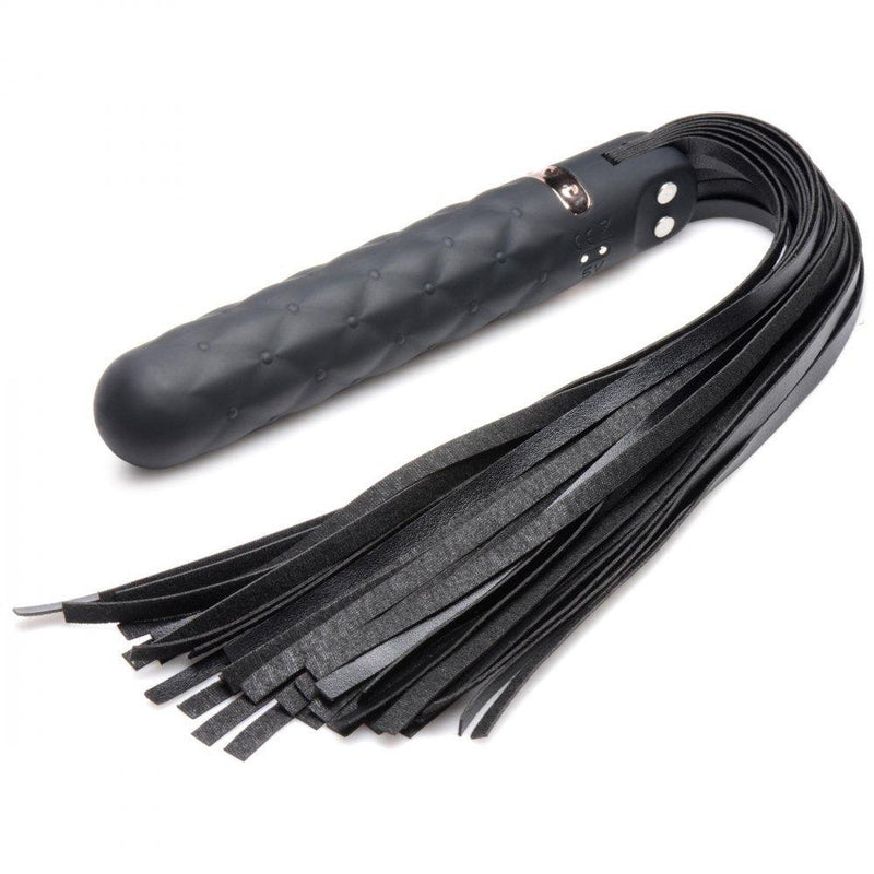 9X Vibrating Silicone Dildo Flogger - The Dildo Hub