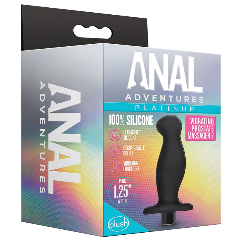 Anal Adventures Platinum Silicone Vibrating Prostate Massager 02