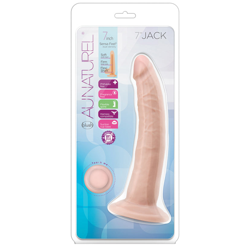 Au Naturel Jack 7 Inch Dual Density Dildo with Suction Cup