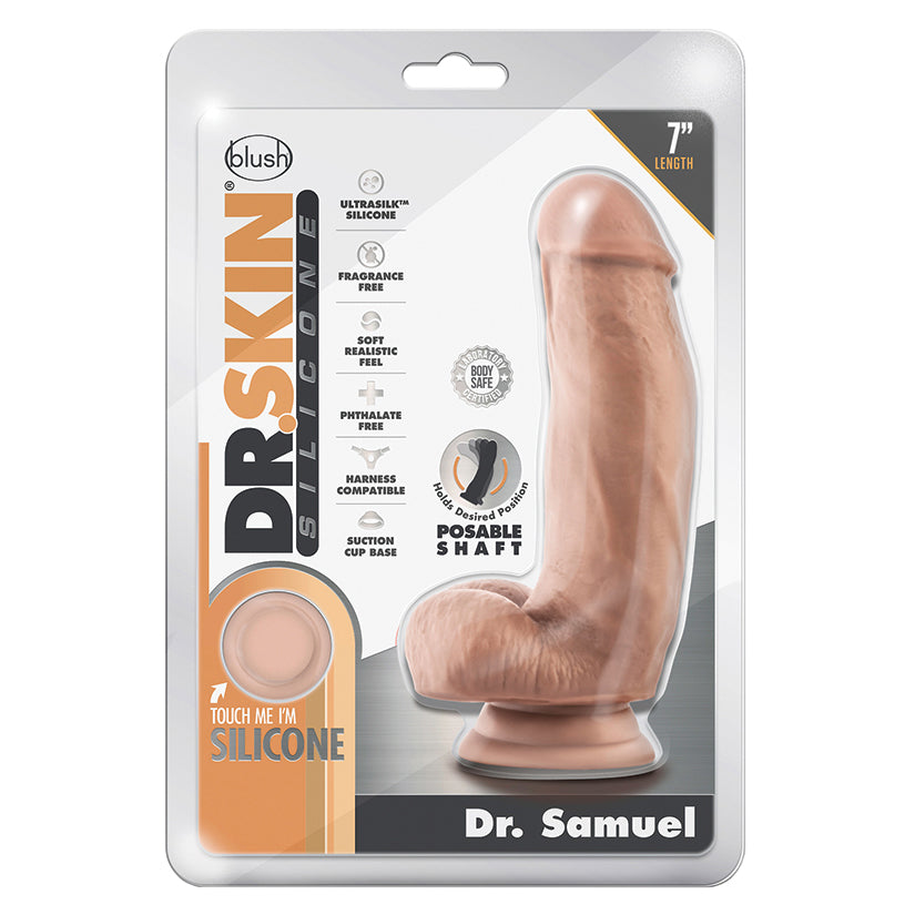 Dr. Skin Dr. Samuel 7 Inch Silicone Dong with Suction Cup
