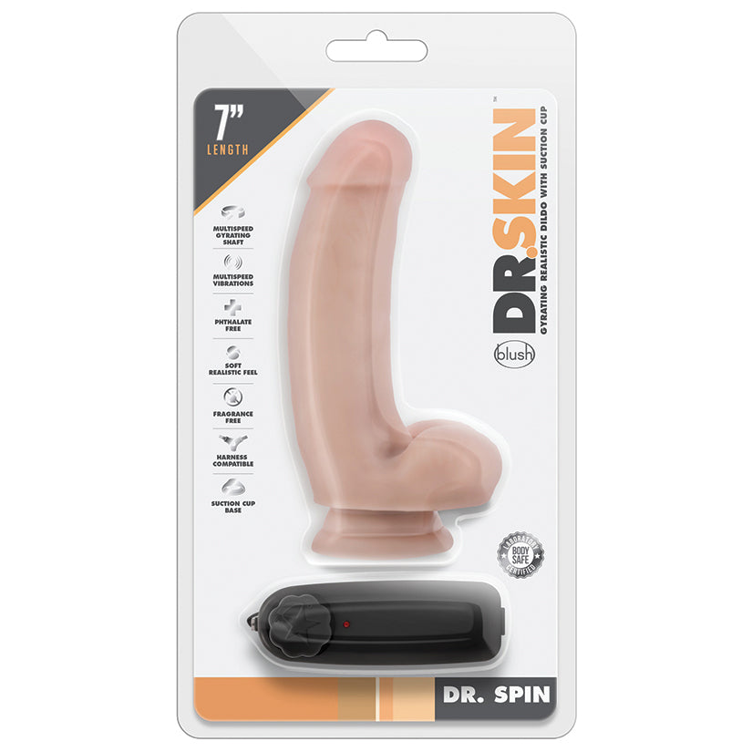 Dr. Skin Dr. Spin Gyrating Realistic Dildo 7 Inch