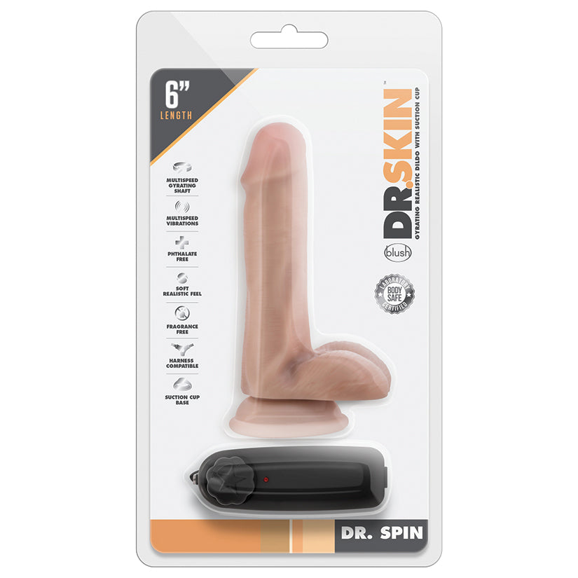 Dr. Skin Dr. Spin 6 Inch Gyrating Realistic Dildo