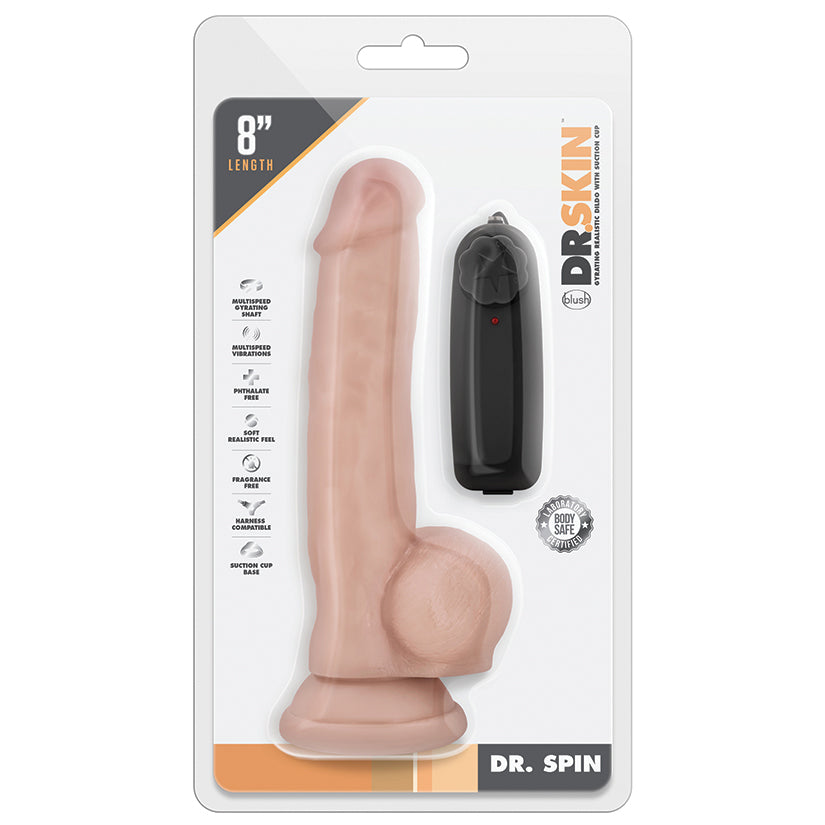 Dr. Skin Dr. Spin 8 Inch Gyrating Realistic Dildo