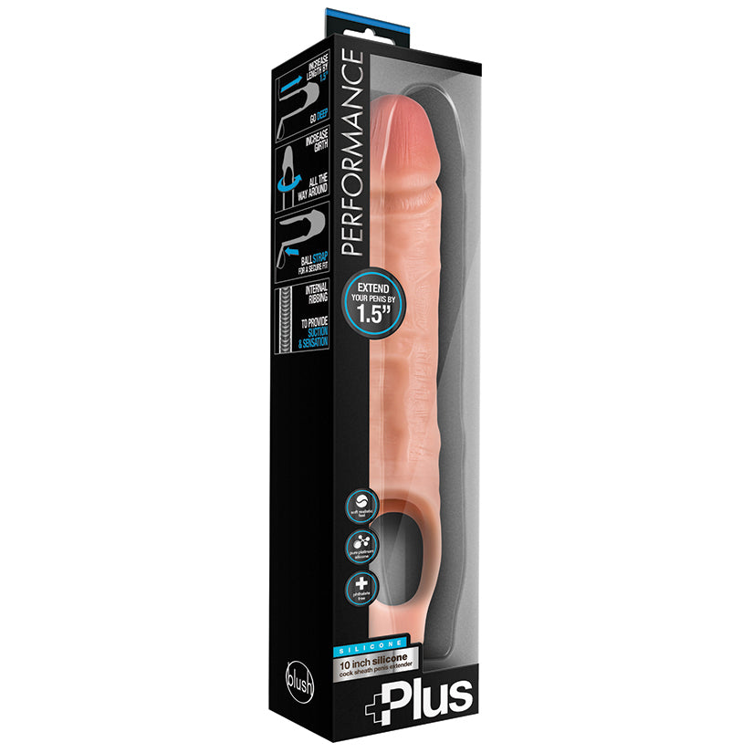 Performance Plus 10 Inch Silicone Sheath Penis Extender
