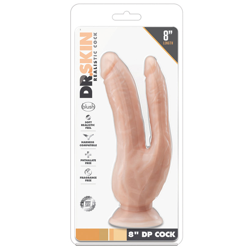 Dr. Skin 8 Inch DP Cock Double Penetration Dildo