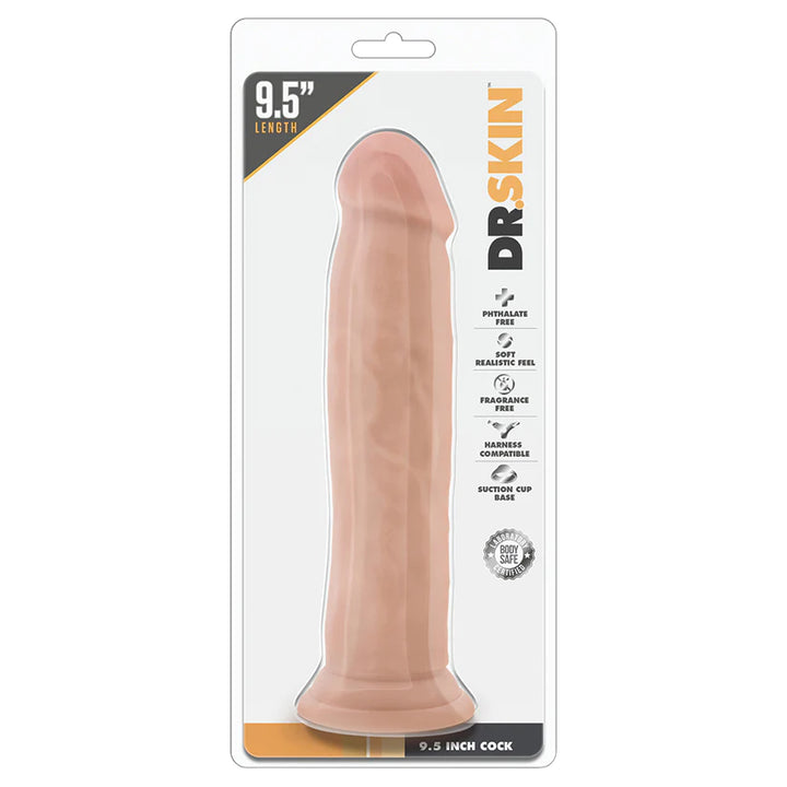 Dr. Skin Cock 9.5 Inch Realistic PVC Dildo with Suction Cup