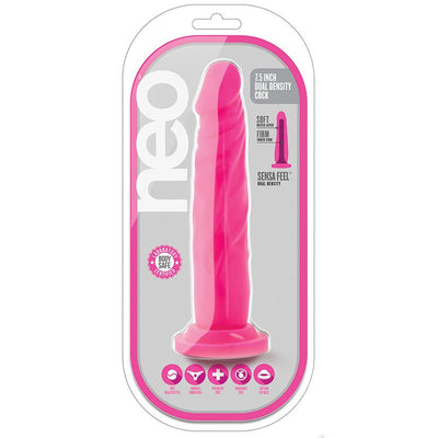 Neo - 7.5 Inch Dual Density Cock - Neon Pink  from thedildohub.com