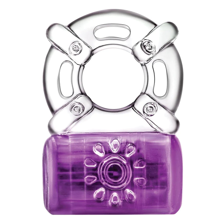 Play With Me Pleaser Rechargeable Vibrating C-Ring, Purple