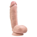 Dr. Skin Glide Self Lubricating Dildo with Balls-Vanilla
