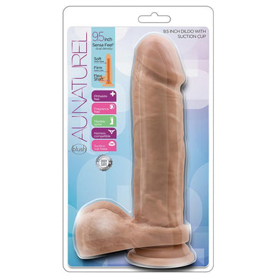 Au Naturel Mocha Realistic Dildo With Suction Cup - 9.50 Inches | Blush  from thedildohub.com