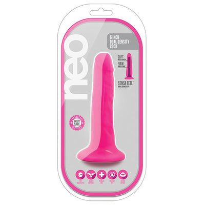 Neo - 5.5 Inch Dual Density Cock - Neon Pink  from thedildohub.com