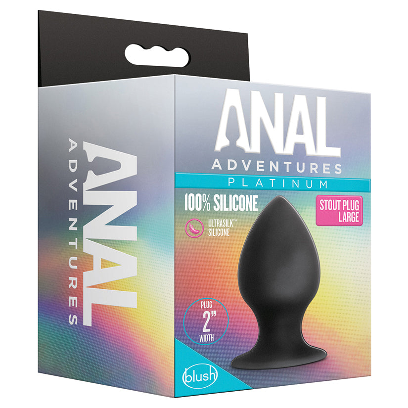 Anal Adventures Platinum Silicone Anal Stout Plug Large