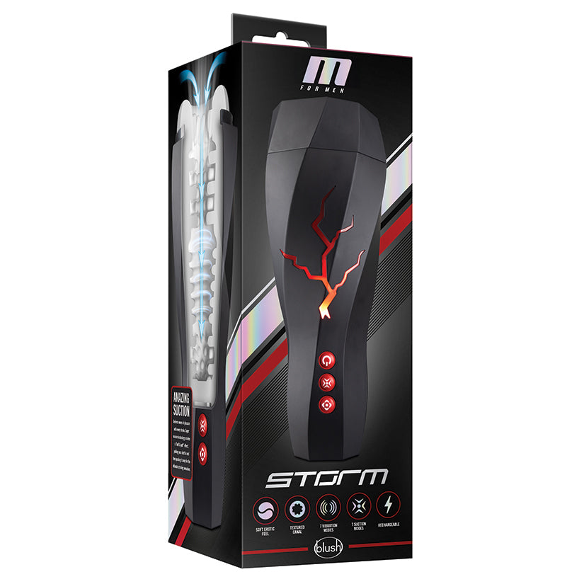 M for Men Storm Vibrating Suction Masturbator