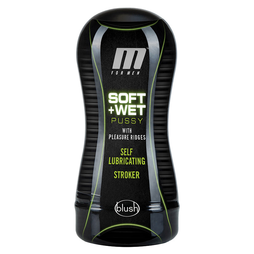 M for Men Soft and Wet Pussy Stroker with Pleasure Ridges
