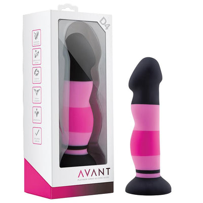 Avant D4 Sexy In Pink Silicone G-Spot Dildo With Suction Cup Base - 8 Inches | Blush  from thedildohub.com